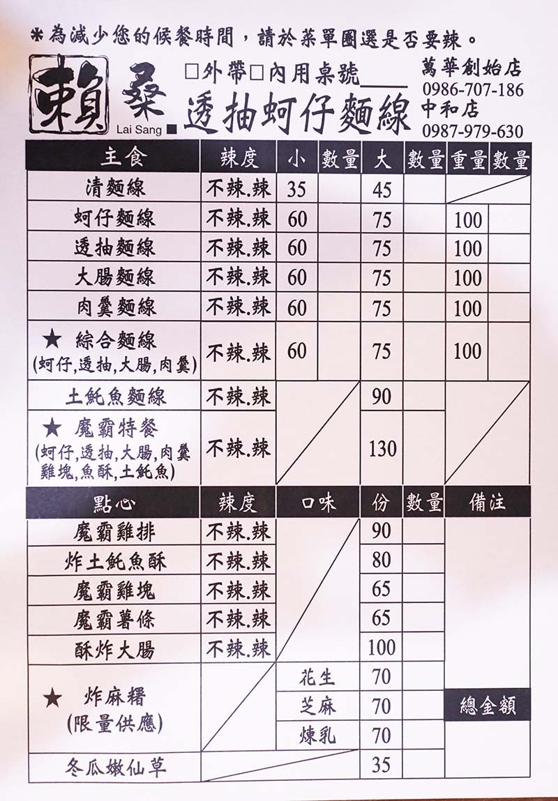 【中和美食】『賴桑透抽蚵仔麵線 中和店』近中和站/澎派浮誇麵 【中和美食】『賴桑透抽蚵仔麵線 中和店』近中和站/澎派浮誇麵